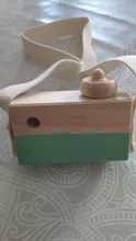 Lets make-Cámara de juguete de madera para bebé, colgante de moda, decoración nórdica, juguete de cámara de madera, 1 ud.