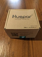 Huepar-Herramienta de alineación láser autonivelante de 2 líneas, instrumento de nivelado y alineación con láser de color rojo y verde, líneas cruzadas horizontal y vertical, 4 grados, base magnética