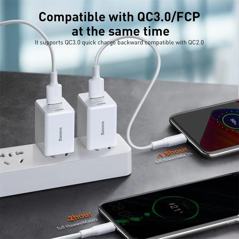 Сетевое зарядное устройство Baseus Traveler PPS Quick charger CCEZ-02(Белый