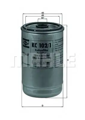 Фильтр топливный MAN DAF Ford MAHLE KNECHT KC102/1