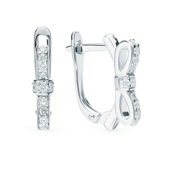 

Silver earrings with cubic zirconia sunlight sample 925