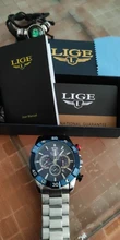LIGE-reloj analógico de acero inoxidable para hombre, nuevo accesorio de pulsera de cuarzo resistente al agua con cronógrafo, complemento Masculino deportivo de marca de lujo con esfera luminosa