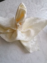 Table-Cloth Napkins Birthday-Decoration Square Embroidered Wedding Polyester for Colored