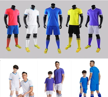 

Adult Youth Kids Customize Soccer Jerseys Shorts Set Professional Design Team Logo Football Uniforms Sports Training T-Shirts