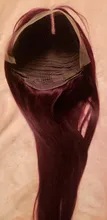 Pelucas de cabello humano con encaje granate frontal, 99J, peluca de cabello humano liso brasileño, parte de encaje, pelo Remy pre-arrancado, Estrella Brillante 180