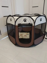 Jaula portátil plegable para mascotas, casa de perro para exterior, jaula octagonal para gatos, corralito de interior, perrera para gatos