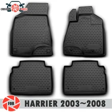 Коврики для toyota harrier 2003~ 2008 правым Нескользящие полиуретановые предохранение от грязи интерьер автомобиля Средства для укладки волос