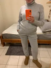 Suit Pant Knitted MVGIRLRU Sweater Winter Womens Warm Wool Soft Pullover