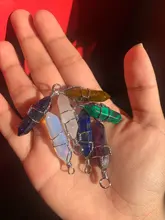 Mezcla de piedra de cristal, malaquita Ópalo, lapislázuli, howlita, piedra verde, ónix, rosa, cuarzo, cornalina, facetada, colgante, 1 Uds.