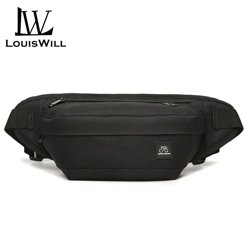 

LouisWill Waist Bag Men Shoulder Bag Nylon Pouch Bag Sports Travel Bag Large Capacity Outdoor Travel Running Riding Fanny