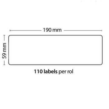 

Roll 110 Adhesive Labels size 190mm * 59mm * 110 PCs compatible Dymo99019