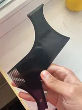 Peine con plantilla para dar forma a la barba para hombre, peines de barba transparentes, herramientas de belleza para el pelo, plantillas, peinados, 1 ud.