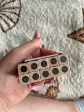 Yoofun-10 unidades/serie de números de diseño, lapicero de sello de goma de madera, tipo de soporte, troncos de ribete, sello de decoración para álbumes de recortes, diario
