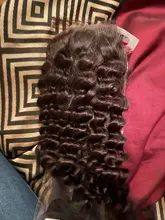 30 pulgadas de la onda profunda mechones con cierre rizado mechones con Frontal 3 4 mechones peruano de la armadura Lemoda Remy extensión del cabello humano