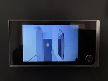 Mirilla de puerta digital con vídeo, cámara de 120 grados con visor y timbre, para puerta exterior con campana y ángulo