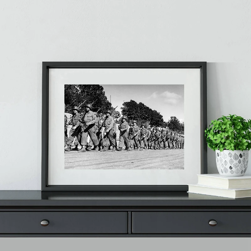 Военный военный подарок черно белый плакат итальянский солдат фотография печать
