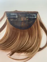 Leeons-postizo corto de pelo sintético para mujer, postizo resistente al calor, con flequillo, corto Natural, pinzas para el pelo, color negro