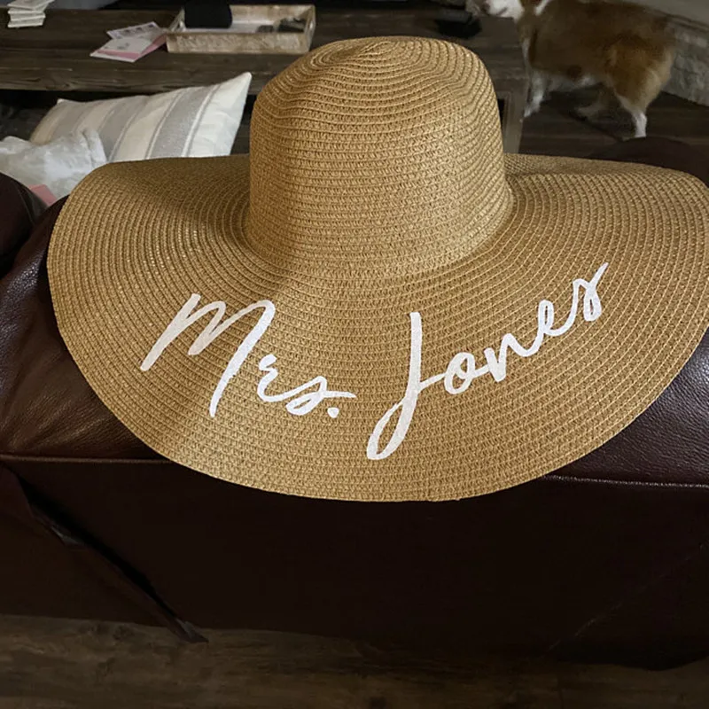 Bridal Party Embroidered Floppy Sun 