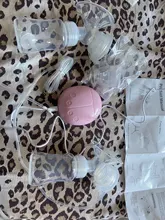 ZIMEITU-Bomba de leche eléctrica doble, succionadora potente de pezones, bomba de lactancia eléctrica USB con botella de leche para bebé, almohadilla de calor en frío