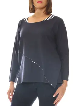 

Knitted women's Heather jersey studded size conformata