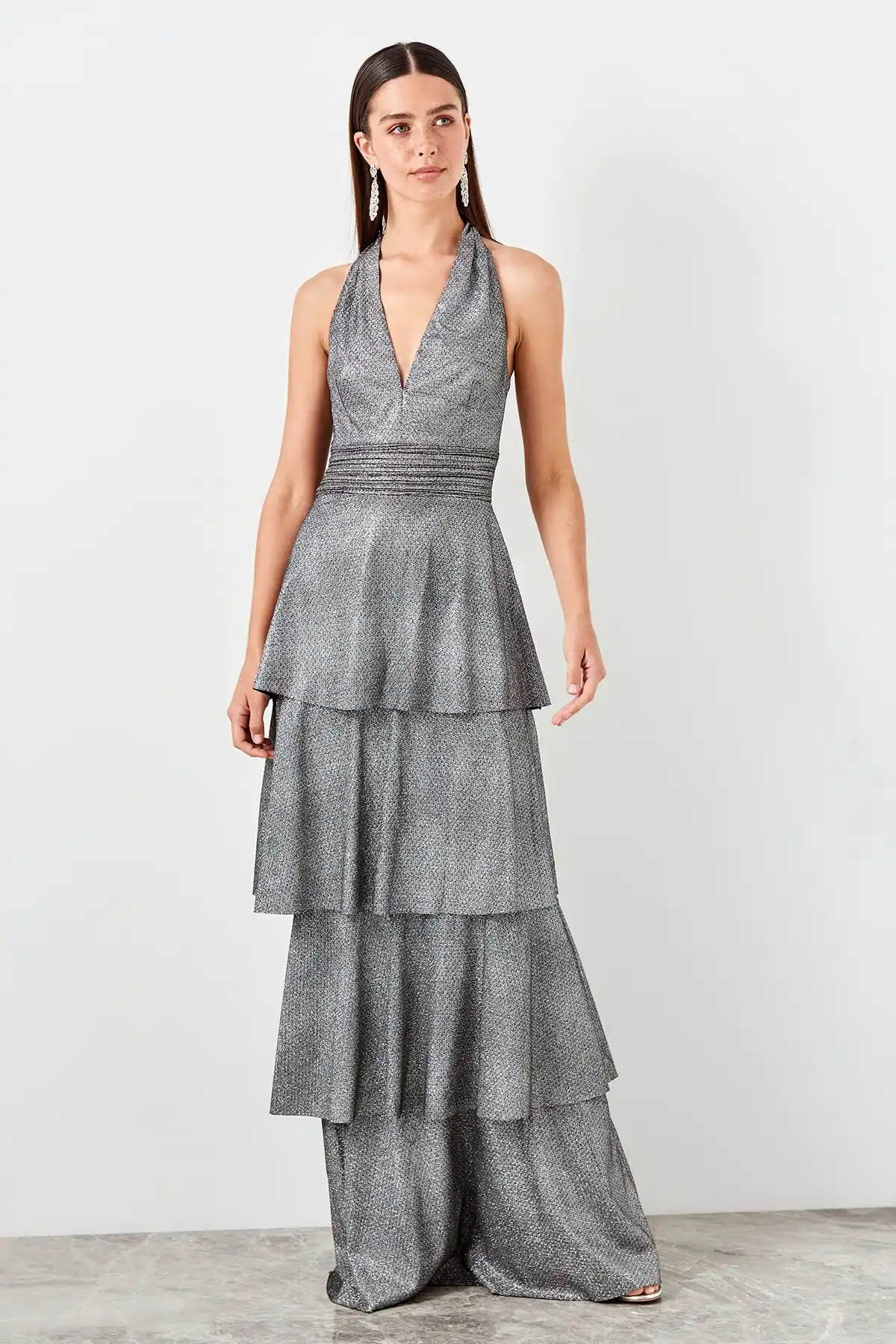 

Trendyol Ruffle Evening Dress TPRSS19BB0414