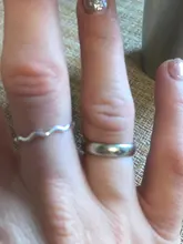 Anillos de dedo de Plata de Ley 925 para mujer, sortija curva Simple y delgada, dorado plateado, liso, salvaje, para chica, joyería a rayas para boda