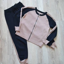 Tracksuits Women Cardigan Sweater Waist-Pants Spring Two-Piece-Sets Knitted White Fashion