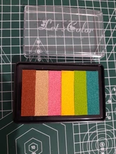 Almohadilla de tinta no tóxica de seguridad, 6 colores, almohadilla de tinta creativa de arco iris, sello de goma a base de aceite para impresión de dedos de niños, regalo artístico para niños