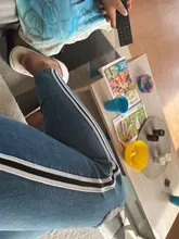 Pantalones vaqueros ajustados deshilachados para hombre, Vaqueros rasgados con rayas laterales, ropa informal estilo Hip Hop, S-4XL