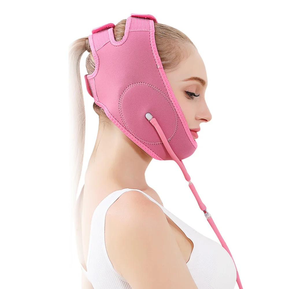 Type 1 pink Тонкая маска для лица, пояс для похудения, подзарядка газа, тонкий массажер для лица, двойной подбородок, пояс для кожи, надувной пояс для лица, аппарат для лифтинга - Цвет: Type 1 pink
