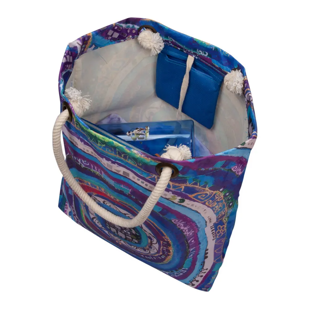 

BiggDesign "Evil Eye" Patterned Beach Bag-Blue
