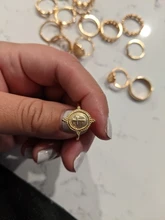 Tocona 15 unids/set, Virgen María Anillos de oro para mujer corazón manos de Fátima Anillos Cruz hoja geométrica Kольцо de joyería 7056