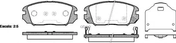 1204 02_!Колодки Дисковые П Hyundai Sonata 3.3i V6 05 Remsa 120402 Remsa арт. 120402