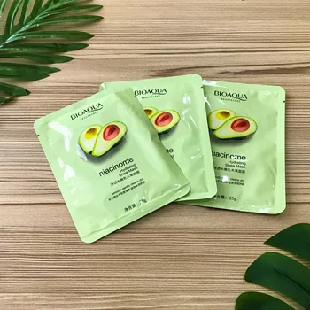 

Mask for face tissue with plant extract, red ginseng animal mask, face care, bioaqua, bioaqua. 1 piece