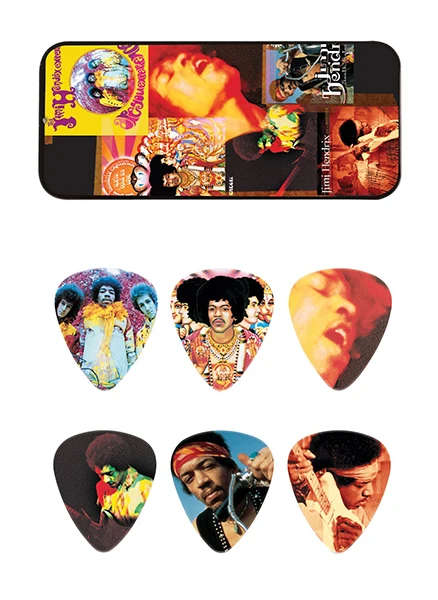 JH-PT08H Jimi Hendrix Montag Медиаторы 12шт, толстые, в коробочке, Dunlop