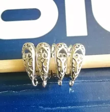 Ganchos de cierre de pendientes para mujer, accesorios de joyería hechos a mano, diseño de moda, ganchos para pendientes hueca