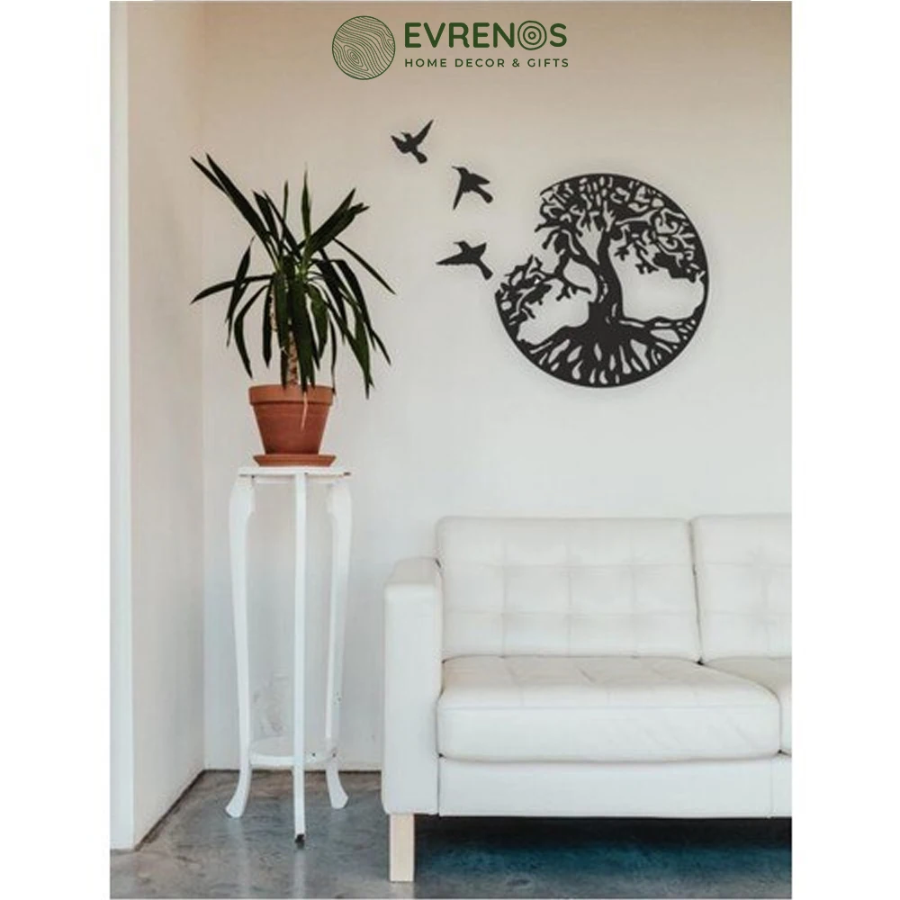 

Life Tree Wall Table Decorative Wooden Bird Wall Table