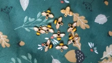 Abalorio de esmalte de abeja para fabricación y fabricación de joyas, pendiente, colgante, abalorios para pulsera o collar, 12x15mm, 10 Uds.
