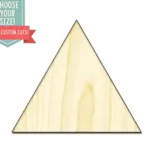 Triangle Wood Cut Out- Custom Choose Your Size- Laser Cut Wooden Art Craft Supplies Wall Hanging Decor Wedding Nursery DCS0044