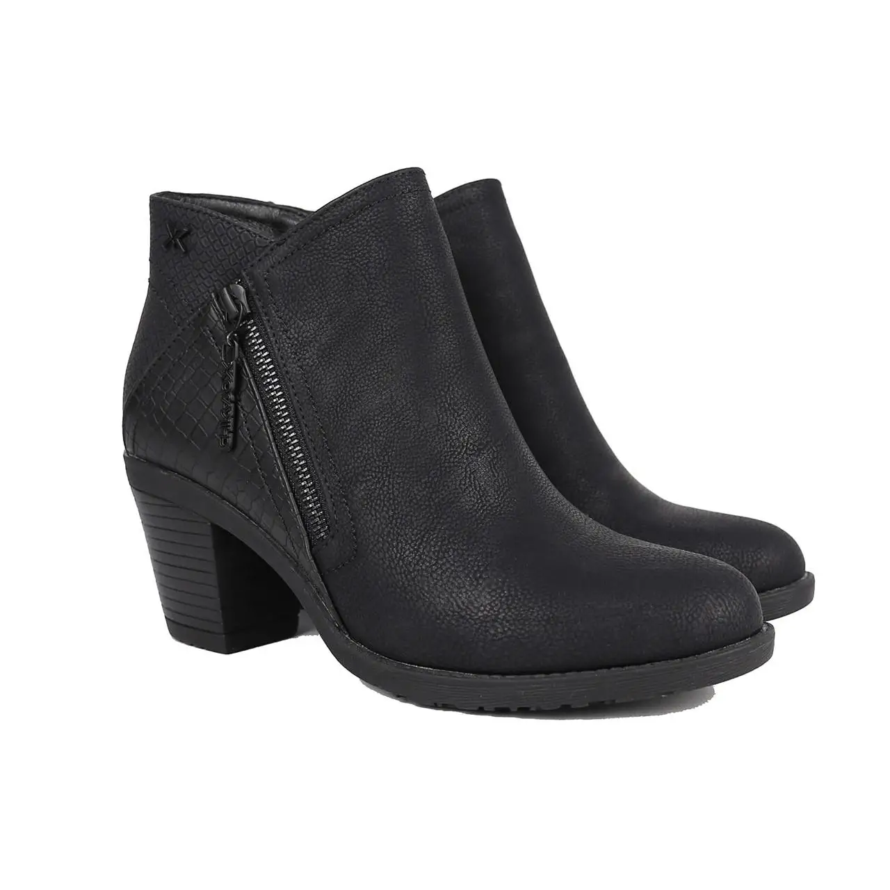 BOTINES CON TACON MUJER CAMPEROS EN NEGRO TEXTIL KURAZO 17| | - AliExpress