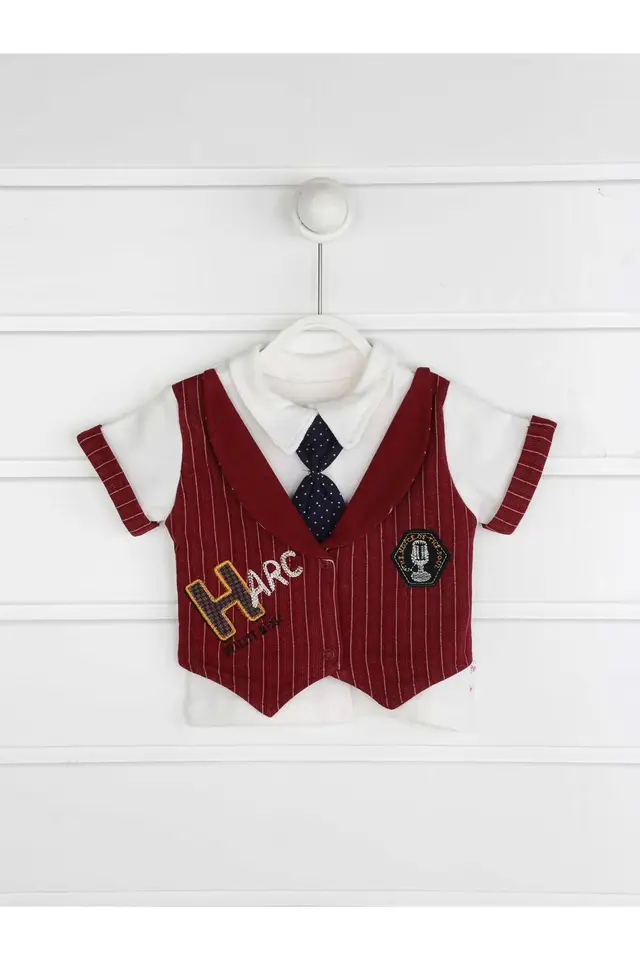 burgundy baby boy clothes