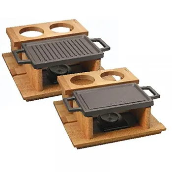 

Grill pan rectangular Cm 22x15 with highest support cast iron