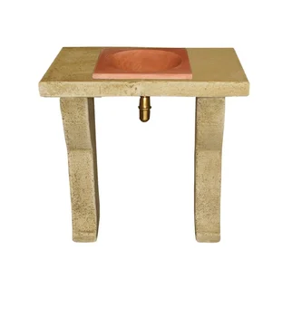 

Cabinet Pile Washbasin for inner or outer concrete-Rustic stone 75x55x80cm.
