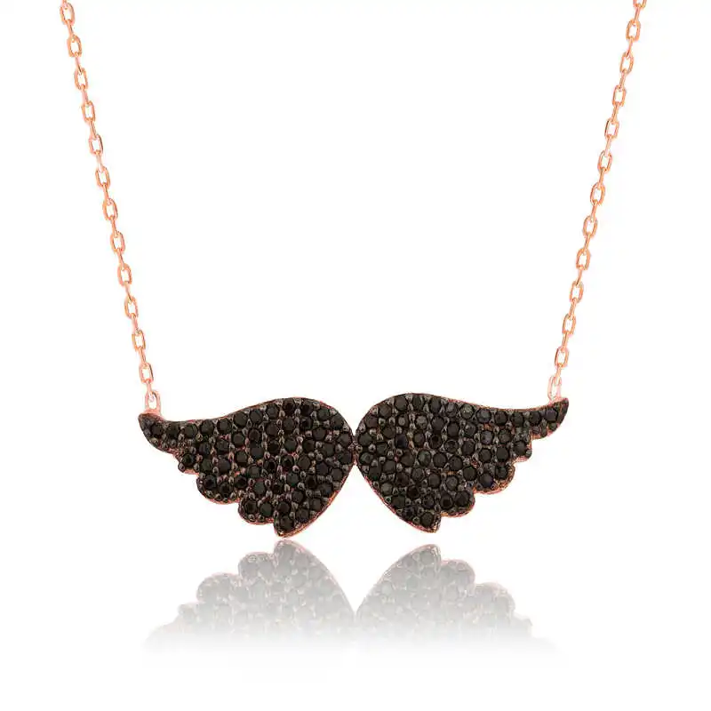 

Silver Angel Wing Lady Necklace