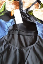 Anfilia-traje de baño deportivo de una pieza para mujer, ropa de playa de retazos, hasta la rodilla