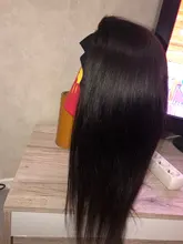 Peluca con diadema recta para mujer Peluca de cabello humano, 180% de densidad, cabello liso malasio, peluca completa hecha a máquina para mujeres negras