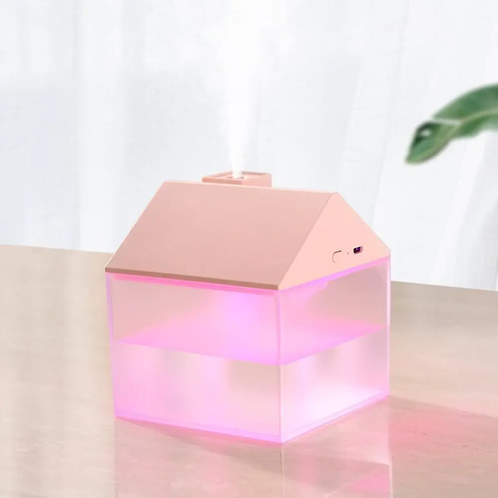 

Creative Cute Little House Humidifier Spray Silent Hydration USB Version Small House Air Humidifier With Night Light