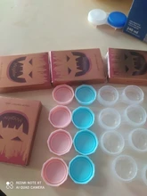 Lentes de contacto para Cosplay, lentillas de Color rojo y blanco para ojos de Halloween, 1 par