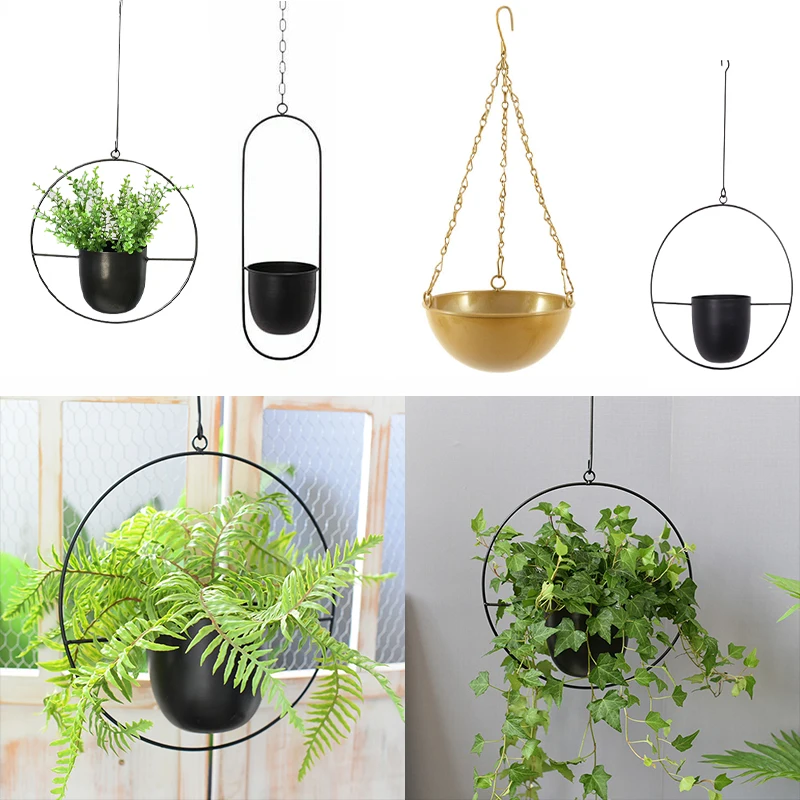 loyaliteit binnenvallen verwijderen 2022 Nieuwe Metalen Opknoping Smeedijzeren Bloempot Thuis Nordic Plant  Ketting Opknoping Swingende Planter Mand Tuin Balkon Decoratie| | -  AliExpress