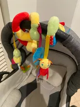 Cochecito de bebé en espiral, asiento de coche, juguete colgante de viaje para niños y niñas